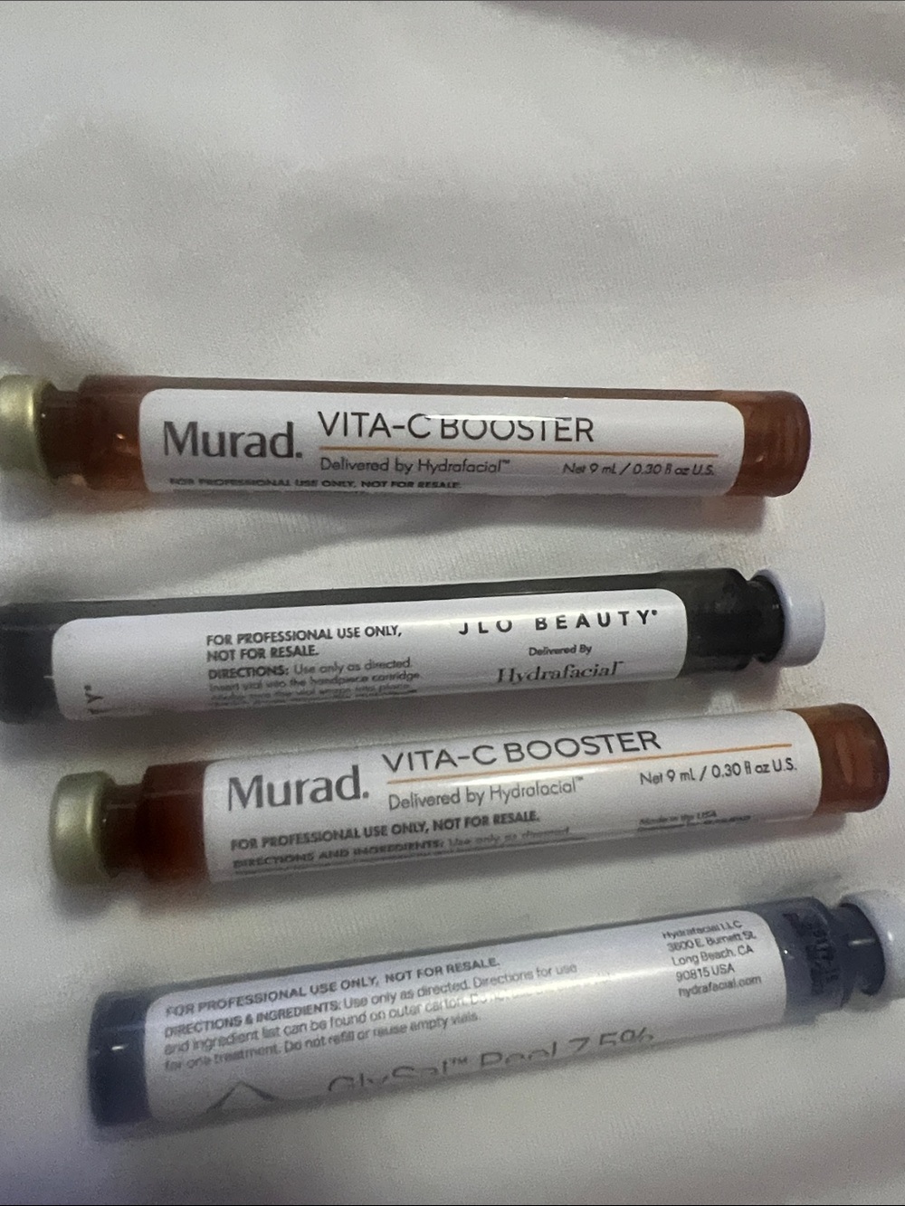 Hydrafacial booster serums and peels
